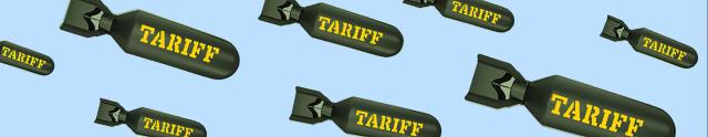 Bombs with tariff written on the side