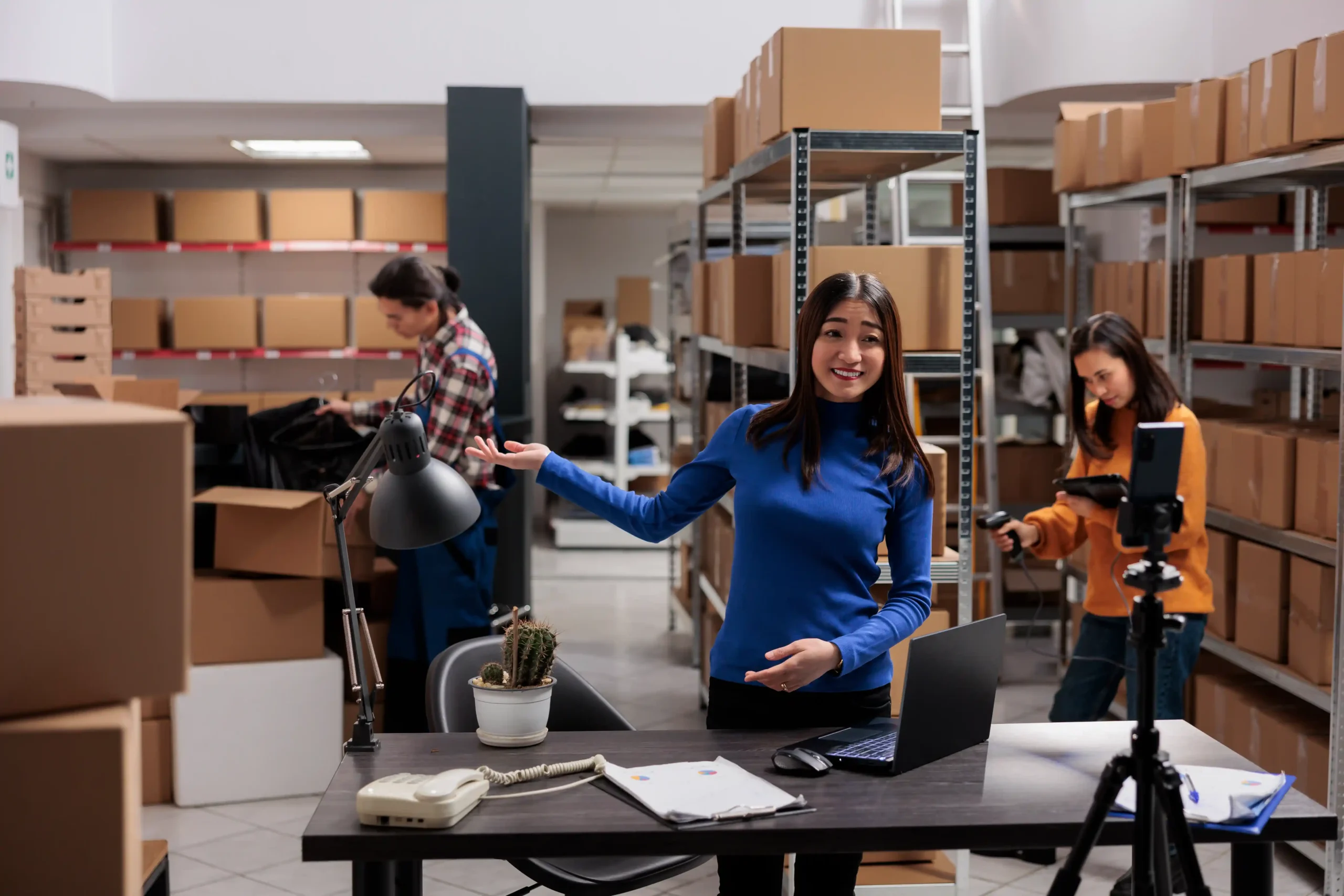 Fulfillment services for small business shown through real-time order processing and warehouse coordination