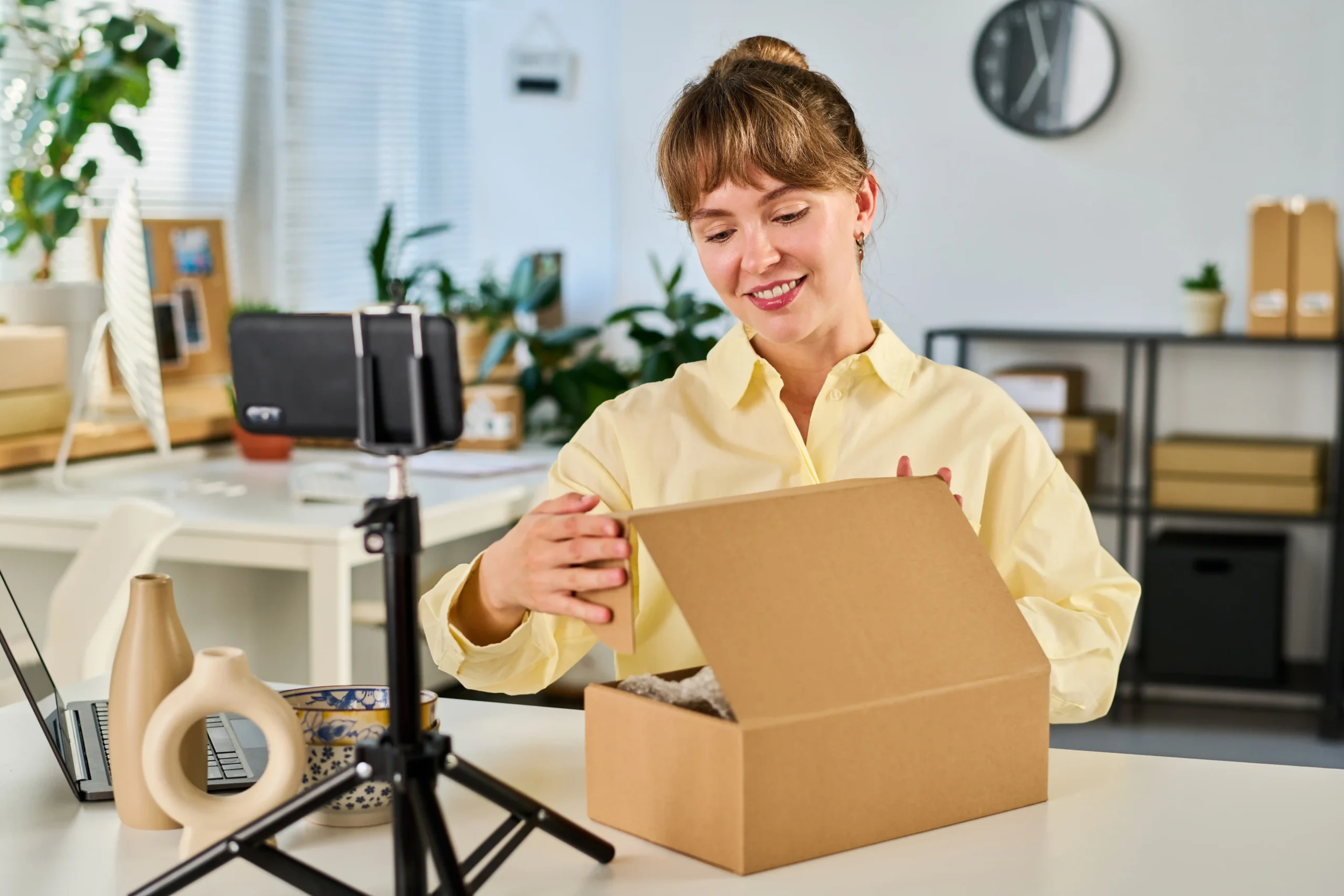 Product packaging process supported by fulfillment center long term storage for ecommerce businesses